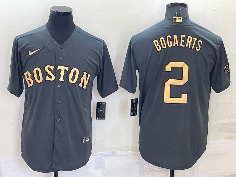 Men Boston Red Sox 2 Bogaerts Grey 2022 All Star Game Nike MLB Jersey